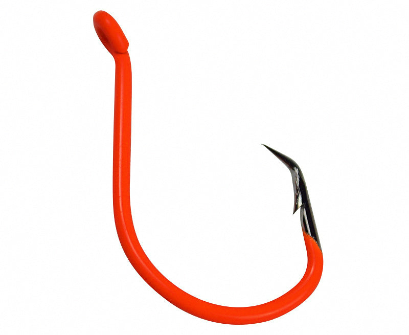 Barbed Saltwater Hooks, Orange, Sizes 1# to 8/0 – product photo