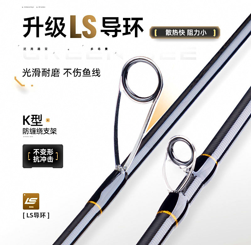 Fast Action Carbon Lure Rod, 2-Piece, 1.98–2.58 m – product photo