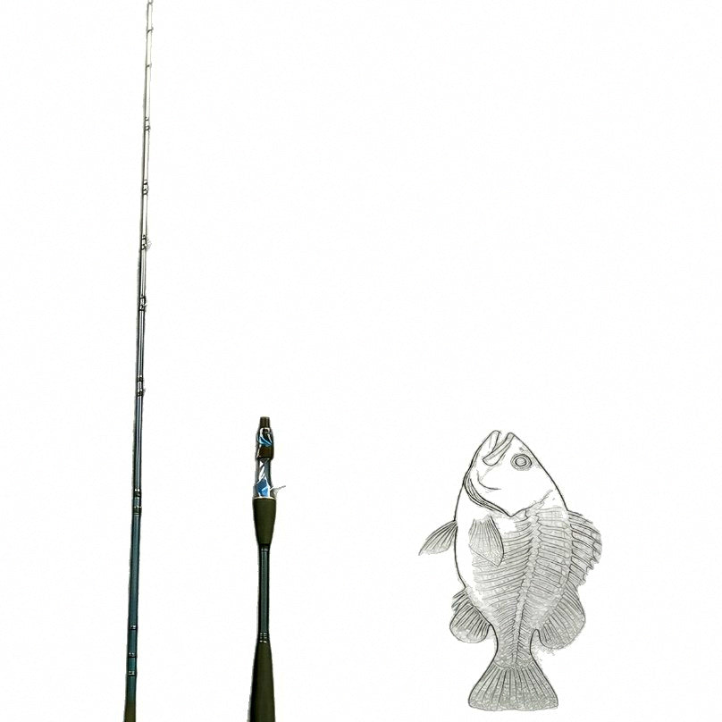 Hairtail Boat Fishing Rod, 1.95 m (6 ft 5 in) Carbon, 2-Pc