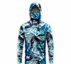 Men's Camo UV Fishing Shirt with Face Mask, Quick-Dry – product photo