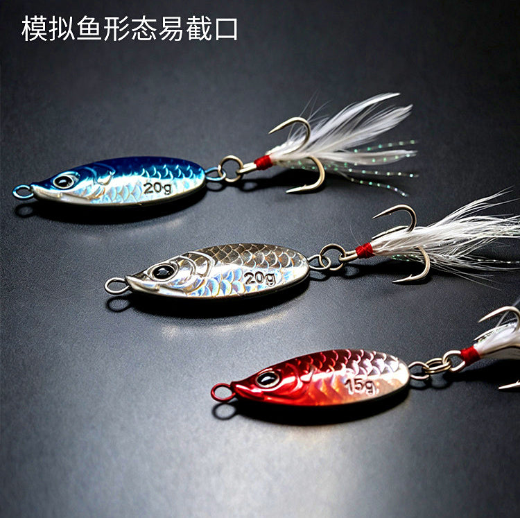 Thumb Metal Jig, Feathered Treble Hook, 5–20 g (0.18–0.71 oz) – product photo