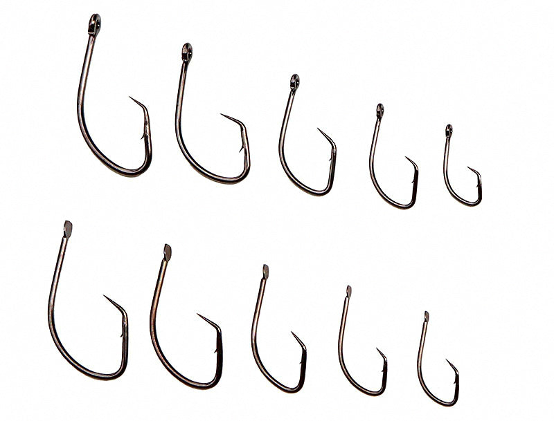 High Carbon Steel Barbed Hooks, Bent Head, Bulk Pack – product photo