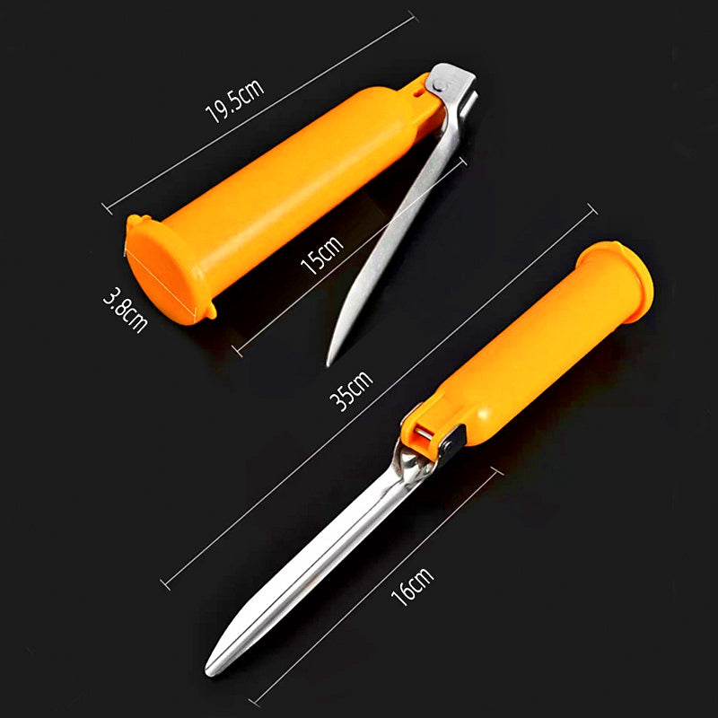 Stainless Steel Ground Spike Rod Holder, Yellow or Blue – product photo