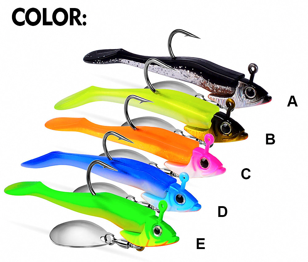 Lead Jig Head Hooks and Soft Baits, 2.4–15 g (0.08–0.53 oz) – product photo