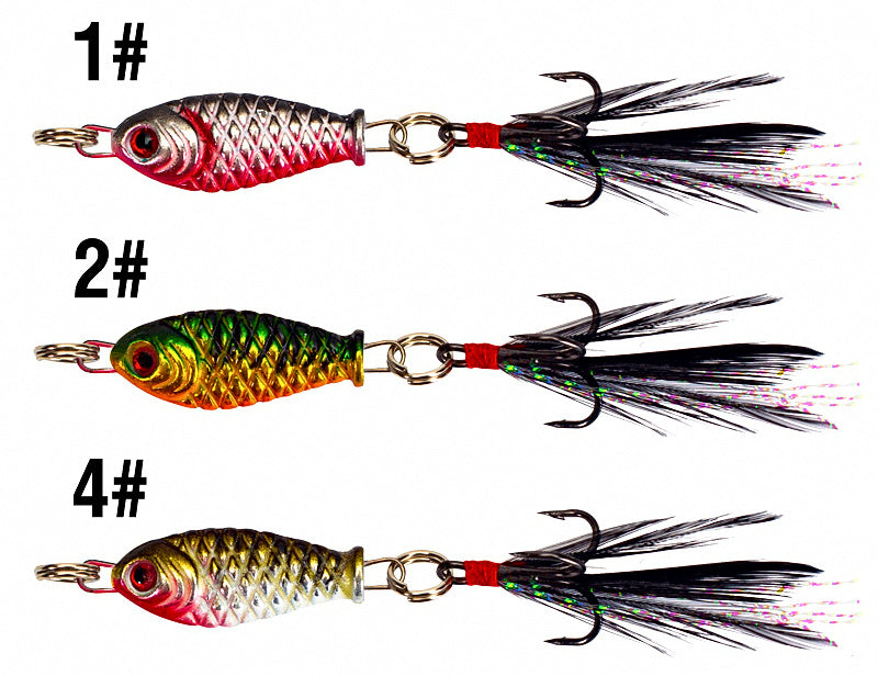 Micro Metal Jig with Feather, 3.2 cm / 5 g (1.3 in / 0.18 oz) – product photo