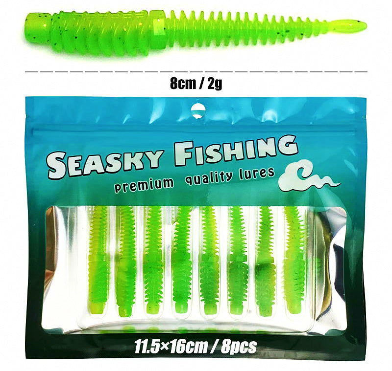 Pin Tail Soft Plastic Worm, 5.5–10 cm (2.2–3.9 in) – product photo