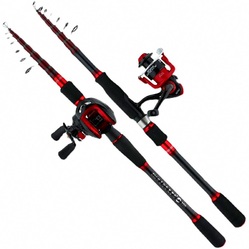 Telescopic Carbon Fishing Rod, 1.8–3.6 m (5.9–11.8 ft)