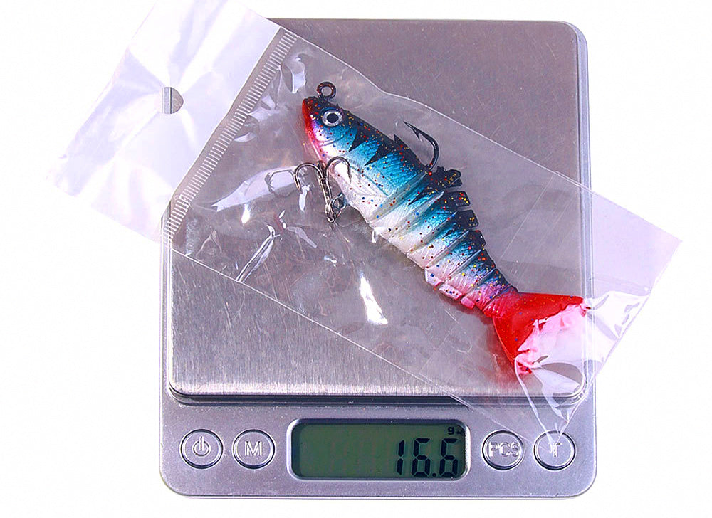 Jointed Lead Head Soft Swimbait, 9 cm 15 g (0.5 oz) – product photo