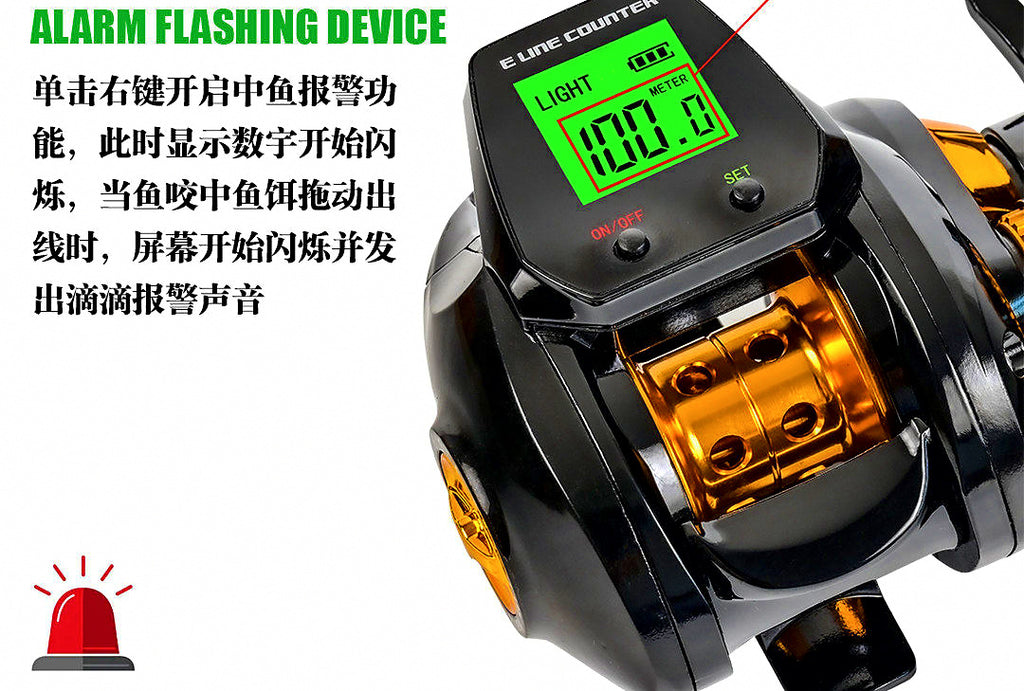 Baitcasting Reel, 7.2:1 Gear Ratio, 8 Bearings, Black – product photo