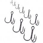 Barbed Treble Hooks, Black High-Carbon, 20-Pack – product photo