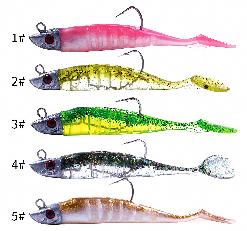 Jig Head T-Tail Soft Swimbait, 15 g (0.5 oz) & 25 g (0.9 oz) – product photo