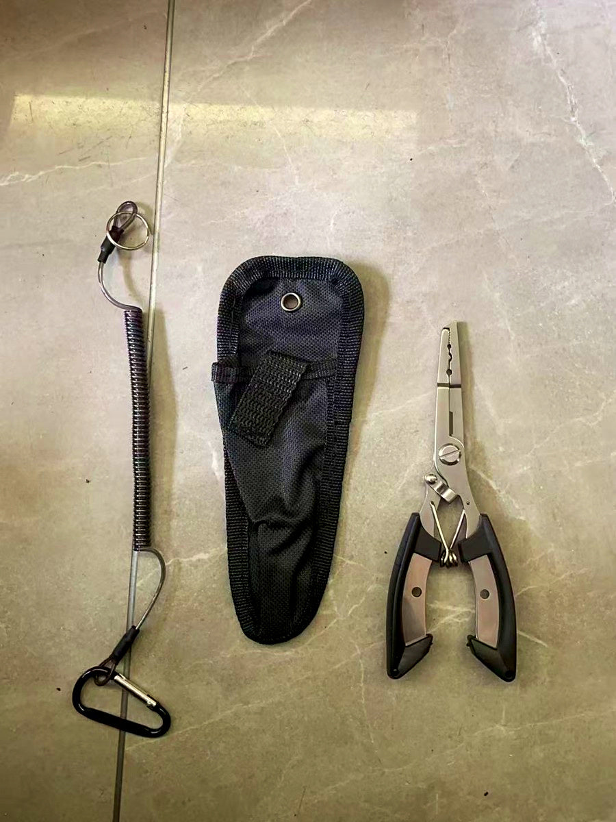 Stainless Steel Fishing Pliers Set, Split Ring & Fish Gripper – product photo