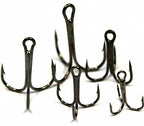 Barbed Treble Hooks, Black Nickel, Sizes #16 to 6/0 – product photo