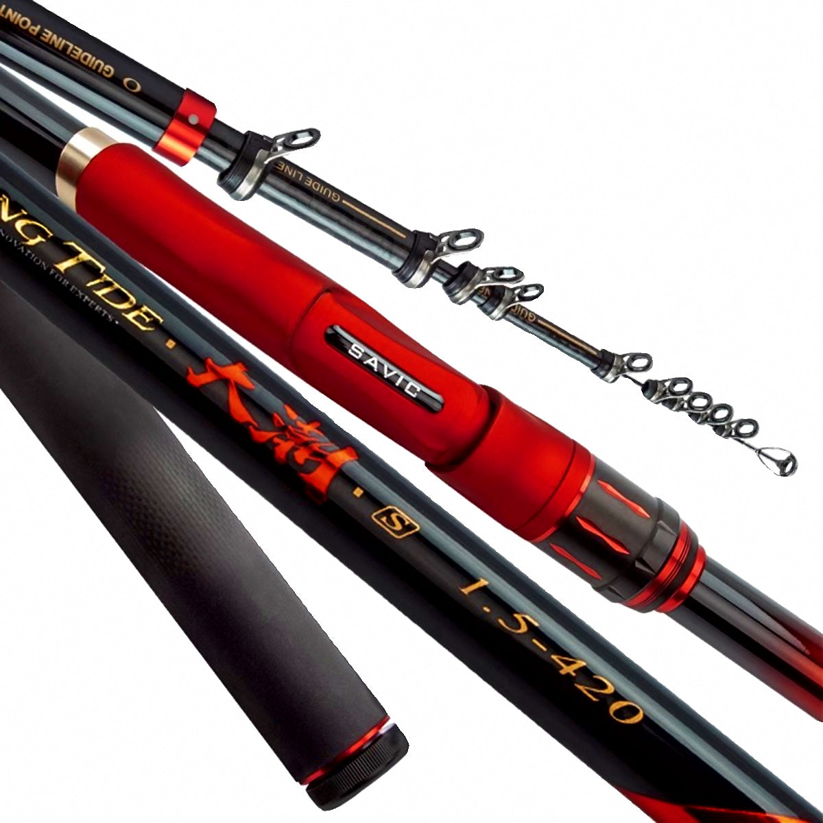 Carbon Iso Rod, 4-Piece, 360–420 cm (11.8–13.8 ft) – product photo