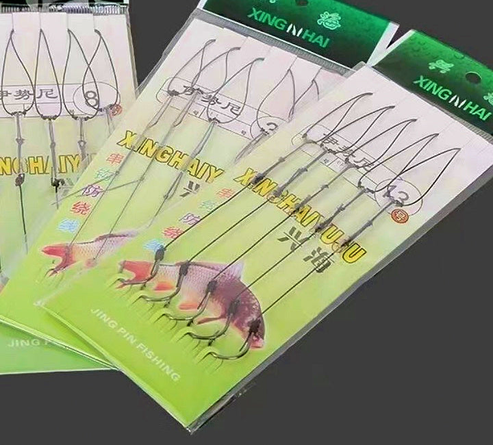 5-Hook Bait Rig with Barbed Hooks, Iseni/Maruseigo, #3–#20 – product photo