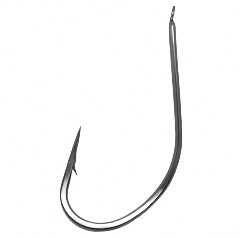Long Shank Barbed Ring-Eye Hooks, Sizes #1–#36