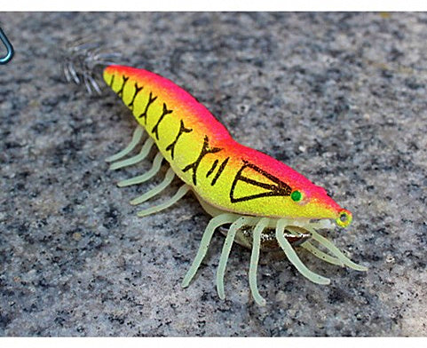 Glow Shrimp Squid Jig with 3D Eyes and Soft Legs – product photo