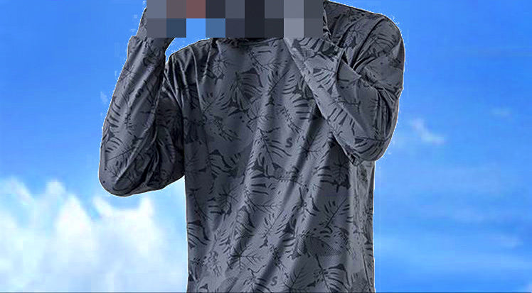 Men's UPF 50+ Hooded Sun Shirt, Quick-Dry Long Sleeve – product photo