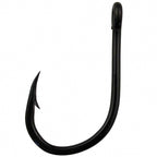 4X Heavy Black Tube-Eye Saltwater Hooks, Sizes 16–28