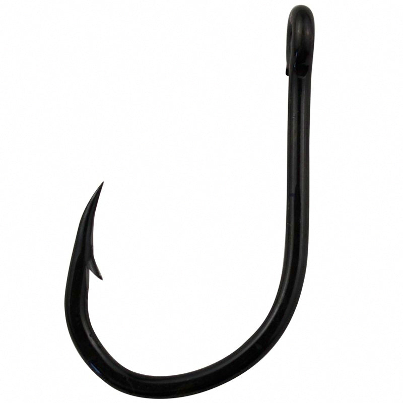 4X Heavy Black Tube-Eye Saltwater Hooks, Sizes 16–28