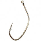 Long Shank Live Shrimp Bait Hooks, Barbed, Eyed, 50 pcs
