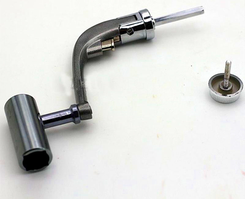 Folding Spinning Reel Handle, Metal, Left/Right Interchangeable – product photo