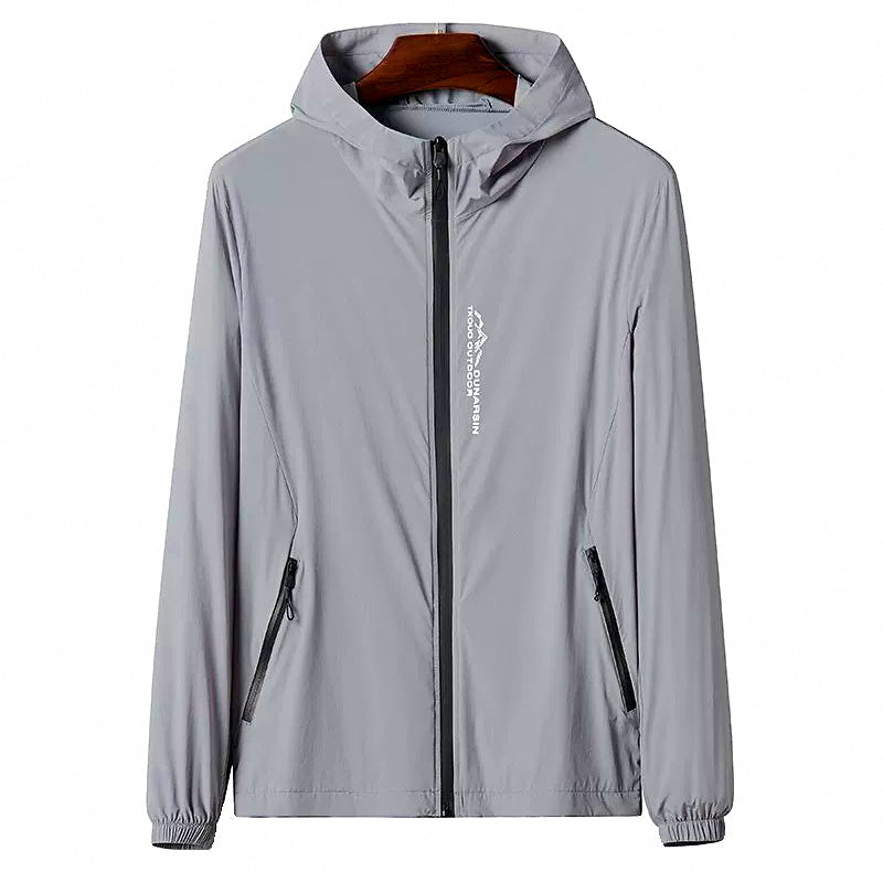Men's Lightweight Hooded Fishing Sun Jacket, Nylon