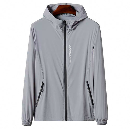 Men's Lightweight Hooded Fishing Sun Jacket, Nylon