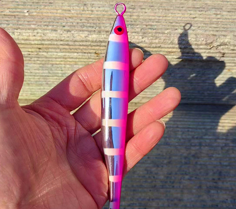 Mirror Plated Metal Jig, Glow Stripe, 200 & 300 g (7.1 & 10.6 oz) – product photo