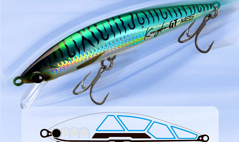 Sinking Minnow Lure, 127–160 mm, 48–97 g (1.7–3.4 oz) – product photo