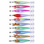 Horizontal Glow Squid Jig, Wood Shrimp Style Hard Bait – product photo