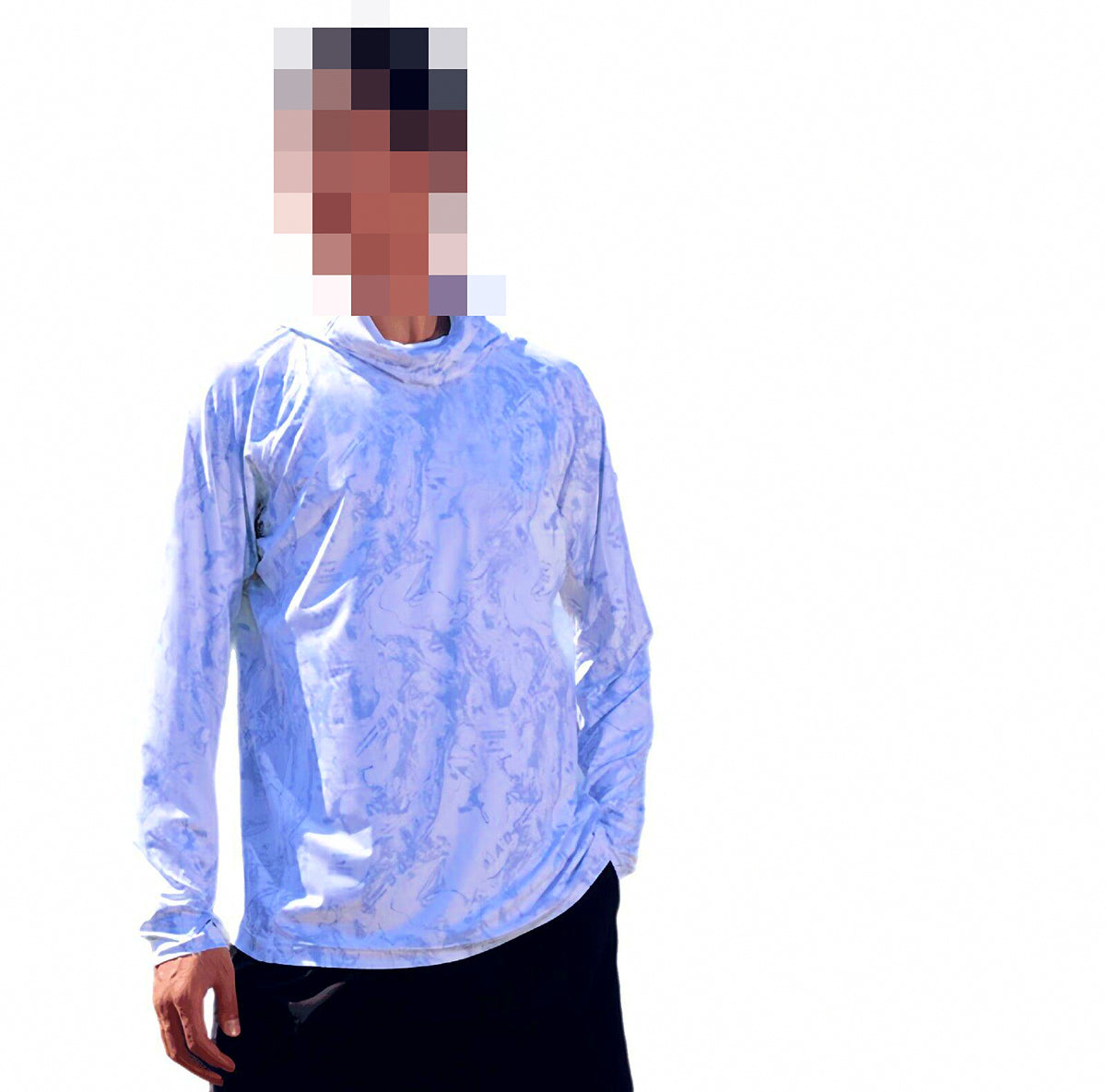 Men's UV Sun Protection Fishing Shirt, Ice Silk, Face Cover