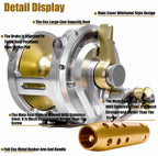 All-Metal Conventional Jigging Reel for Big Game, 30W / 50W – product photo