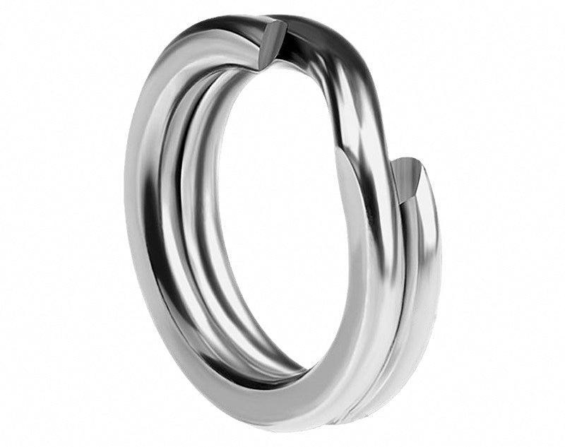 Stainless Steel Split Rings, Flattened Double Ring, Sizes 5#–13# – product photo