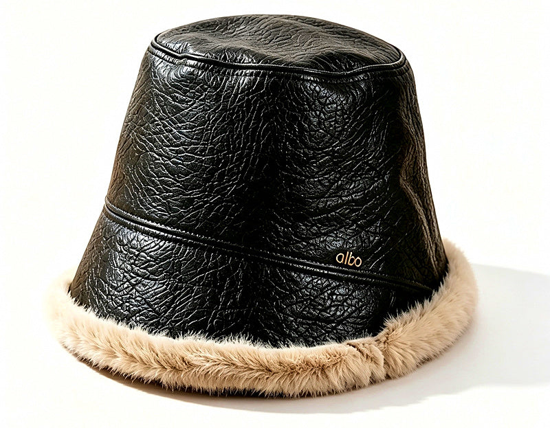 Women's Bucket Hat, Plush Brim, Windproof, Adjustable – product photo
