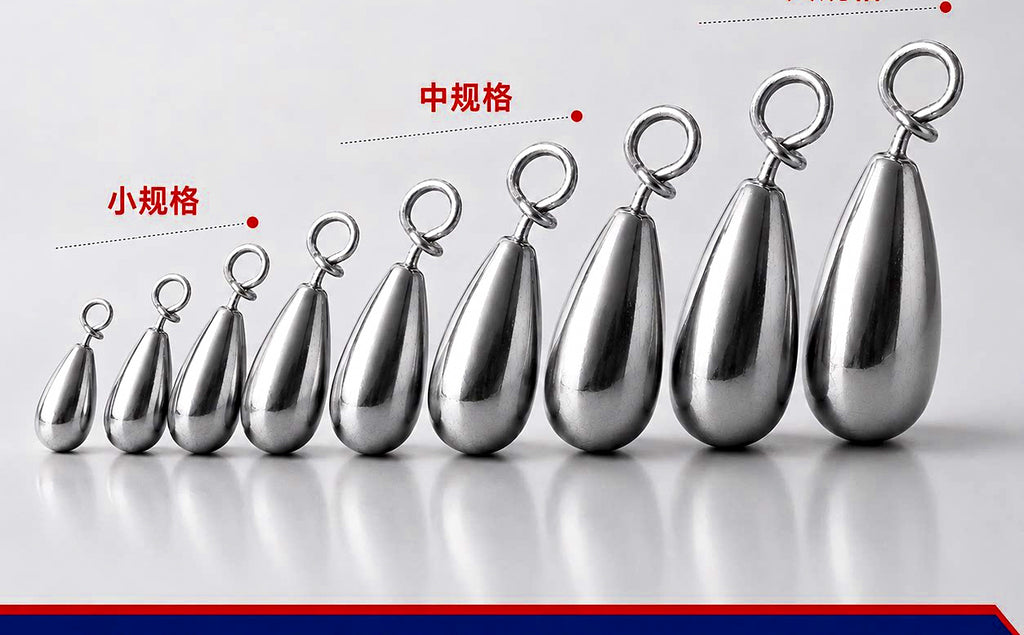 Tungsten Quick-Change Teardrop Sinkers, 0.05–0.74 oz (1.3–21 g) – product photo