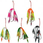 Silicone Skirt Squid Hook Rig, 14 cm (5.5 in), Size 13 Barbed