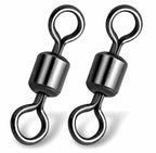 Black American-Style Swivels with Figure-8 Ring, 50 Pack