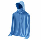 Men's Hooded UV Sun Protection Fishing Jacket, Ice Silk