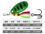 Spinner Spoon Lure with Treble Hook, 5–12 g (0.18–0.42 oz) – product photo