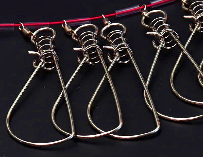 Stainless Steel Fish Stringer Lock Clips with Wire Rope – product photo