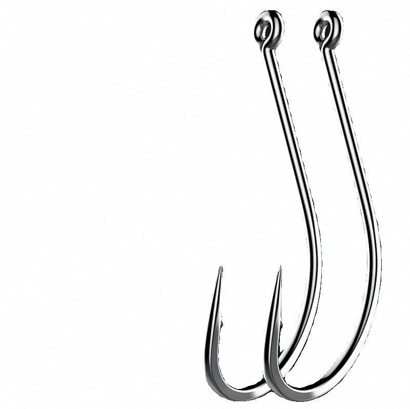 Barbed Long-Shank Eyed Hooks, Bulk Pack of 100/300/500