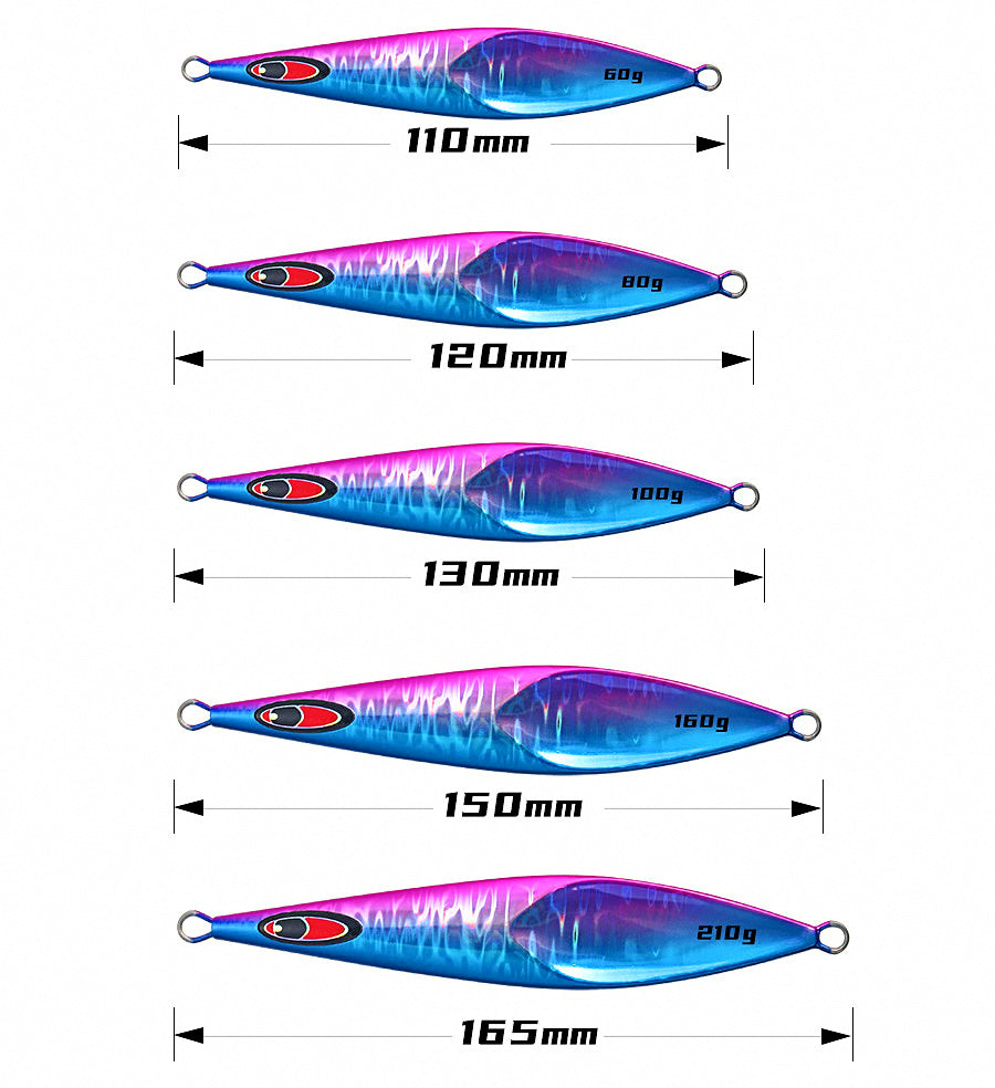 Glow Slow-Sinking Metal Jig, 100–210 g (3.5–7.4 oz) – product photo
