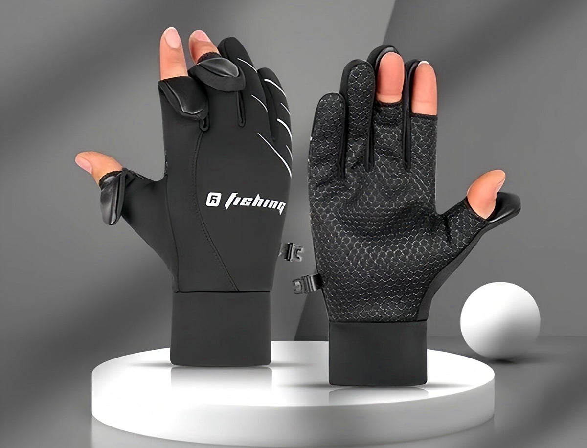 Winter Fishing Gloves, 3-Finger Flip-Top, Men's One Size – product photo