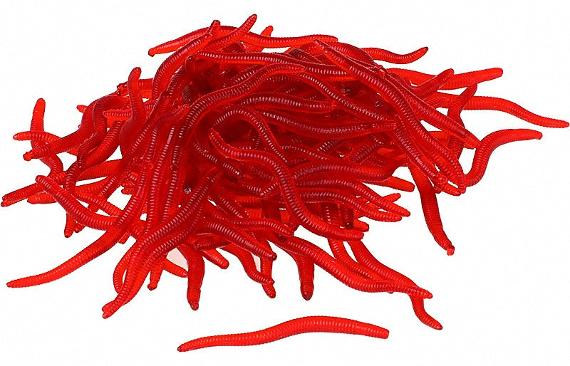 Red Worm Soft Bait, 3.6 cm (1.4 in), 500 g Bulk Bag – product photo