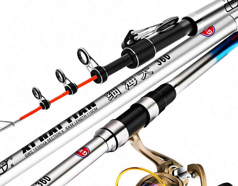 Telescopic Carbon Surf Casting Rod, 3.6–5.4 m (11.8–17.7 ft) – product photo