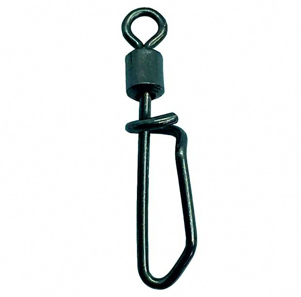 Black Safety Pin Snap Swivels for Squid Jigs, 20-Pack – product photo