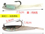 Rigged Soft Plastic Fish & Shrimp Lures, Jig Head, Glow – product photo