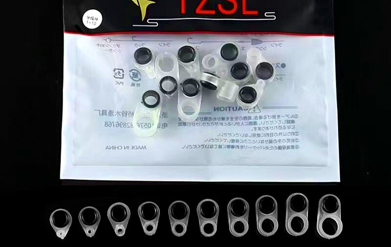 Black Silicone Rod Line Guide Loops, Large, 10 Pack – product photo