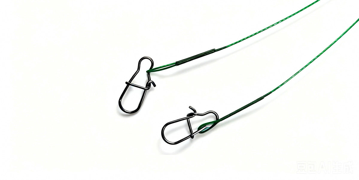 Stainless Steel Wire Leaders with Snap, 30 or 60 Pack – product photo